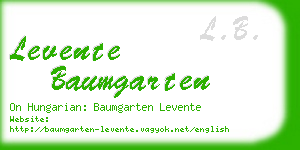 levente baumgarten business card